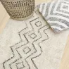 Tapis en coton naturel et noir 60 x 90 cm