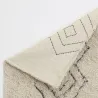 Tapis en coton naturel et noir 60 x 90 cm
