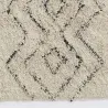 Tapis en coton naturel et noir 60 x 90 cm