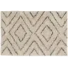 Tapis en coton naturel et noir 60 x 90 cm