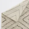 Tapis en coton naturel et noir 60 x 90 cm