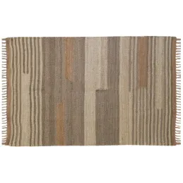 Tapis en jute naturel et coton naturel et teinté Ethnique