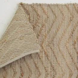 Tapis en jute et coton naturels Zig-zag