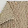 Tapis en jute et coton naturels Zig-zag