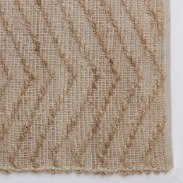 Tapis en jute et coton naturels Zig-zag