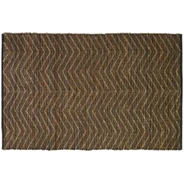 Tapis en jute et coton naturels Zig-zag