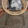 Tapis en jute et coton naturels Zig-zag