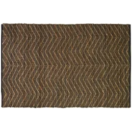 Tapis en jute et coton naturels Zig-zag