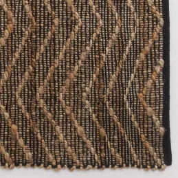 Tapis en jute et coton naturels Zig-zag