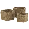 Série de 3 cache-pots en jonc naturel (Lot de 3)