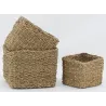 Série de 3 cache-pots en jonc naturel (Lot de 3)