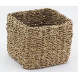 Série de 3 cache-pots en jonc naturel (Lot de 3)