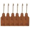 Mini planches à découper rectangle en acacia huilé (Lot de 6)