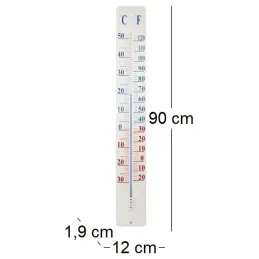 Thermomètre extérieur métal 90cm