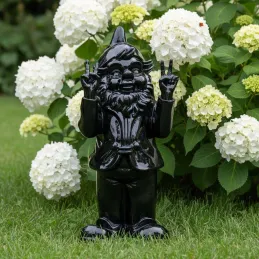 Nain de jardin en résine 13 x 11 x 31 cm Peace