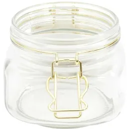 Set de 2 bocaux en verre couvercle céramique