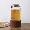 Fontaine à boisson 6 litres avec support en bois et anse