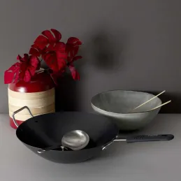 Saladier en grès gris 3 L Au grès du temps