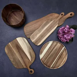 Dessous d'assiette en acacia 32 cm