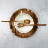 Plateau rond en acacia 40 cm