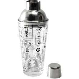 Shaker en verre 45 cl avec recettes Lounge