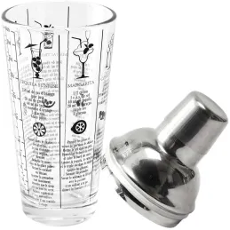 Shaker en verre 45 cl avec recettes Lounge