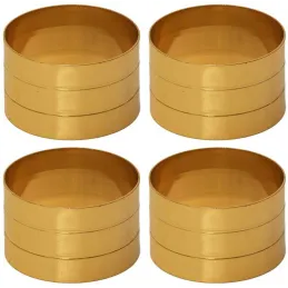 Set de 4 ronds de serviettes en métal doré Royal