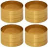 Set de 4 ronds de serviettes en métal doré Royal