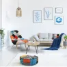 Pouf rond patchwork 50 cm (Lot de 2)