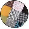 Pouf rond patchwork 50 cm (Lot de 2)