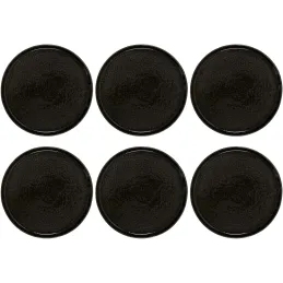 Assiette en grès noir Tokyo (Lot de 6)
