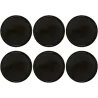 Assiette en grès noir Tokyo (Lot de 6)