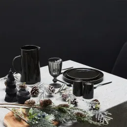 Assiette en grès noir Tokyo (Lot de 6)