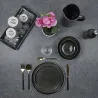 Assiette en grès noir Tokyo (Lot de 6)