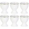Coquetier en porcelaine liseré doré (Lot de 6)