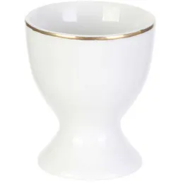 Coquetier en porcelaine liseré doré (Lot de 6)