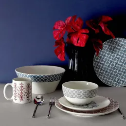 Mug en porcelaine Cottage 35 cl (Lot de 6)