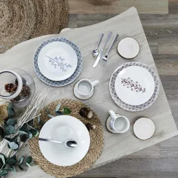 Mug en porcelaine Cottage 35 cl (Lot de 6)