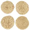 Set de 4 dessous de verre en jute 10 cm