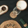Set de 4 dessous de verre en jute 10 cm