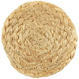 Set de 4 dessous de verre en jute 10 cm