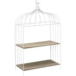 Etagère décorative cage à oiseau en métal 31 x 15 x 51 cm