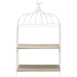 Etagère décorative cage à oiseau en métal 31 x 15 x 51 cm
