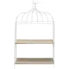 Etagère décorative cage à oiseau en métal 31 x 15 x 51 cm