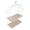 Etagère décorative cage à oiseau en métal 31 x 15 x 51 cm