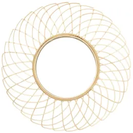 Miroir rond en rotin Rosace 90 cm