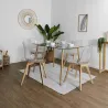 Chaise scandinave en plastique transparent (Lot de 2)
