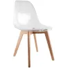 Chaise scandinave en plastique transparent (Lot de 2)
