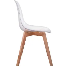 Chaise scandinave en plastique transparent (Lot de 2)