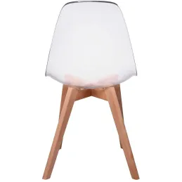 Chaise scandinave en plastique transparent (Lot de 2)